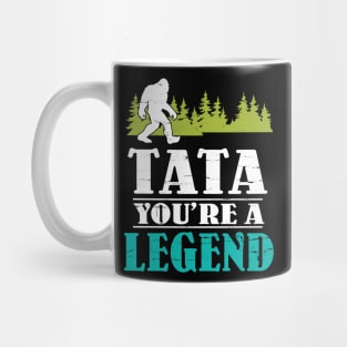 Tata Bigfoot You're A Legend Happy Father Parent Summer Independence Summer Day Vintage Retro Mug